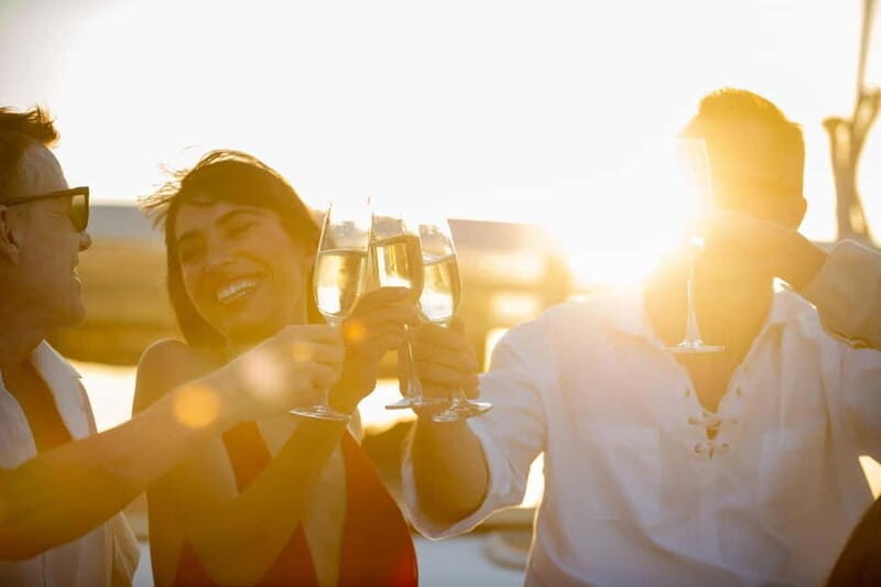 Amalfi: Amalfi Coast and Positano Sunset Cruise with Drinks - Praiano: aperitif energy, local snacks, and the swim moment