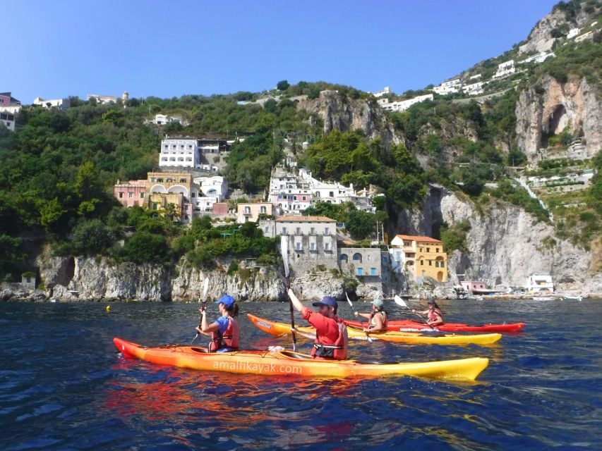 Amalfi Coast: Kayak Tour with Snorkeling and Grottoes Visit - Kayaking Past Amalfi Beaches, Watchtowers, and the Arc of Lovers