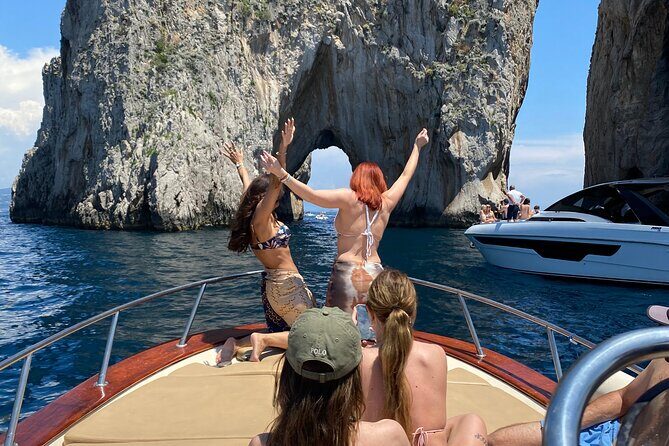Boat Tour of the Caves on the Island of Capri - I Faraglioni: the most fun stop for swimming and sea-level views