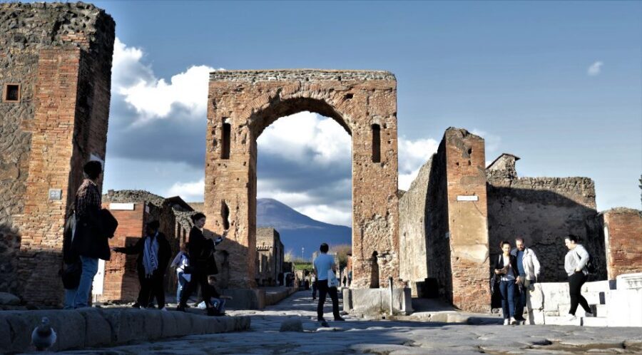 Campania Express Train Pompeii Tour with Vesuvius or Winery - The Vesuvius plan: bus up to 1000 m, then hike to the crater