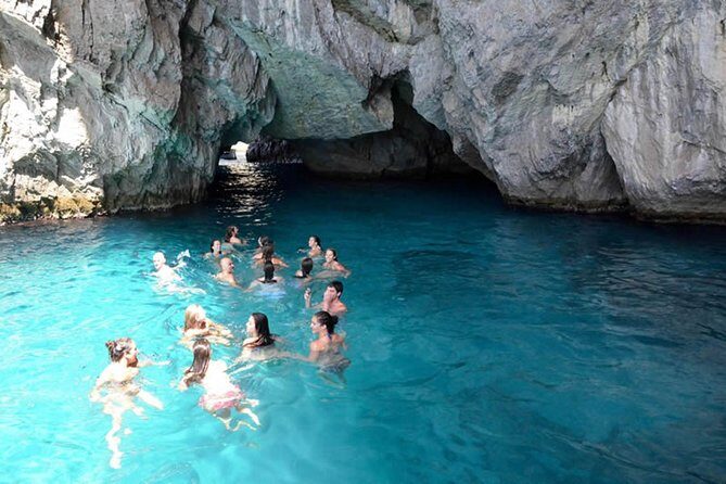 Capri Boat tour from Positano with Light Lunch, Drinks & Swim - The boat route along the Sorrento coast before Capri