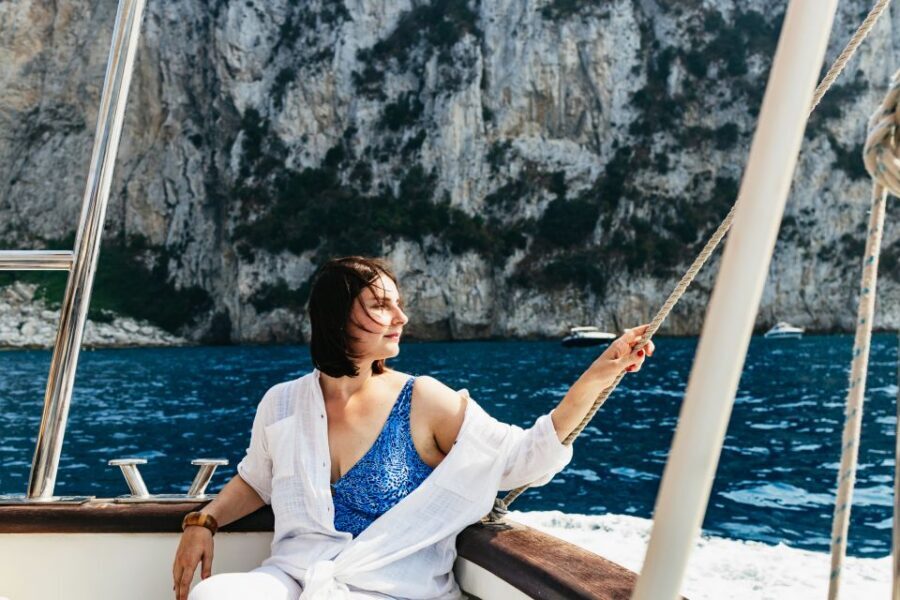 Capri: Island Boat Trip with Grottos - From Marina Grande to the island’s legends: Punta Carena and Tiberius