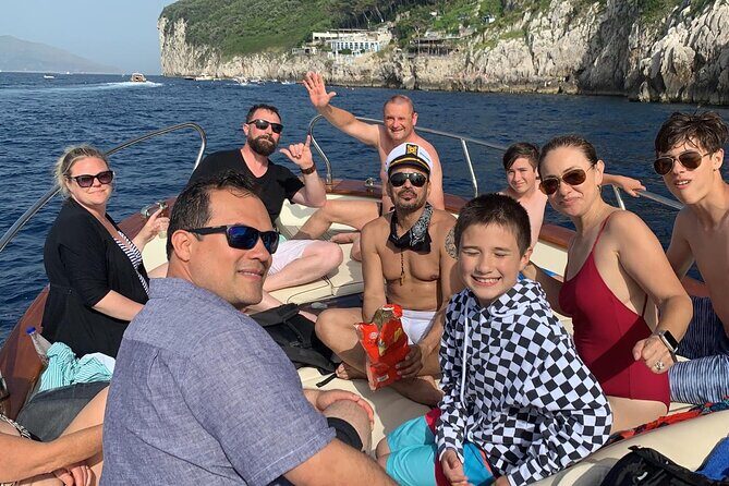 Capri-Positano Private Boat Tour from Sorrento,Positano or Capri - White Grotta (15 minutes): stalactites and a Madonna built into the rock