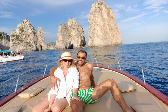 Capri Samba Boat Tour, Sail in Style by Boat. - Grotta Verde and swim time: where the snorkeling gear makes sense