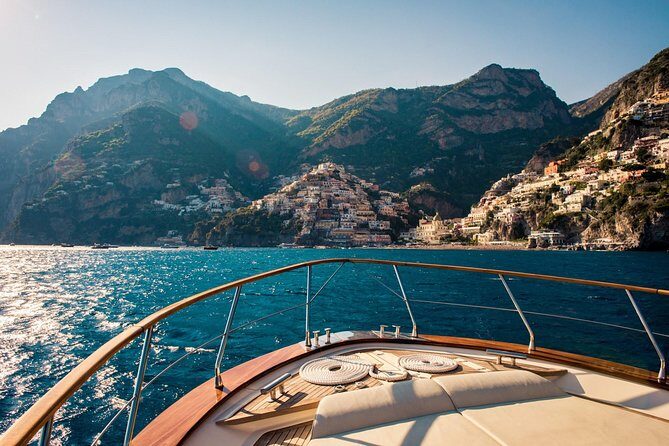 Day Trip to Amalfi Coast and Ieranto Bay in a Hybrid Eco Boat - Positano’s Marina Grande: beach views plus real time on the famous steps