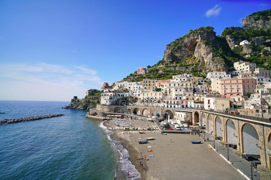 From Amalfi: 7H Amalfi Coast - Group Tour by boat - Praiano at La Gavitella: Optional Lunch With Sea Views