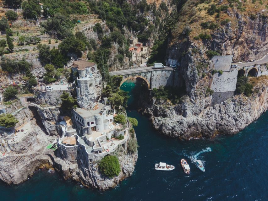 From Amalfi: 7H Amalfi Coast - Group Tour by boat - Fiordo di Furore and Grotta dello Smeraldo: Cliffs Up Close