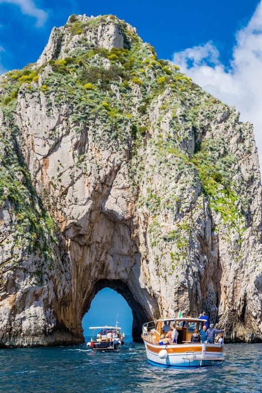 From Amalfi: Group Boat Tour to Capri with Swimming - Cruise to Capri with the Faraglioni photo setup (from the best angle)