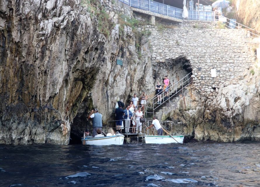 From Capri: Blue Grotto, Capri and Anacapri Guided Tour - Capri Town on Your Terms: Via Camerelle, Bougainvillea Lanes, and Free Time
