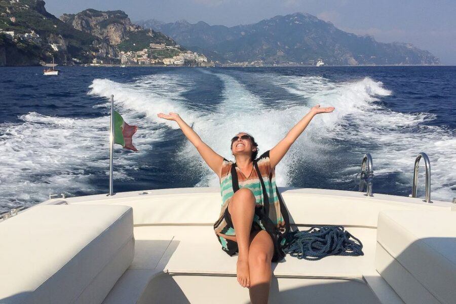 From Positano: Amalfi Coast Boat Tour - Minori and Maiori: umbrellas, fishermen, and the livelier coastal towns