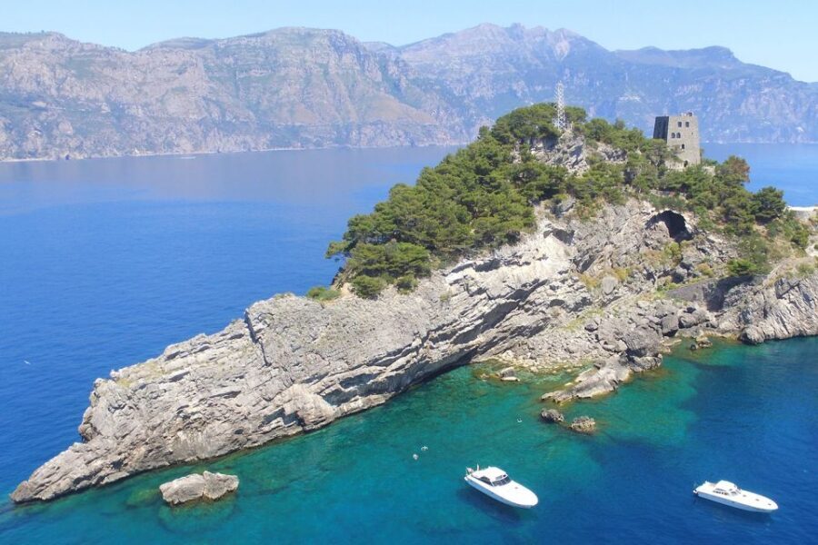 From Positano: Private Boat Tour to Capri or Amalfi - The Amalfi Coast option: Furore Fjord swims, Amalfi town time, Ravello views