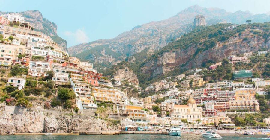 From Praiano or Positano: Full-Day Boat Tour to Amalfi Coast - Amalfi Coast’s dramatic cliffs, seen from sea level