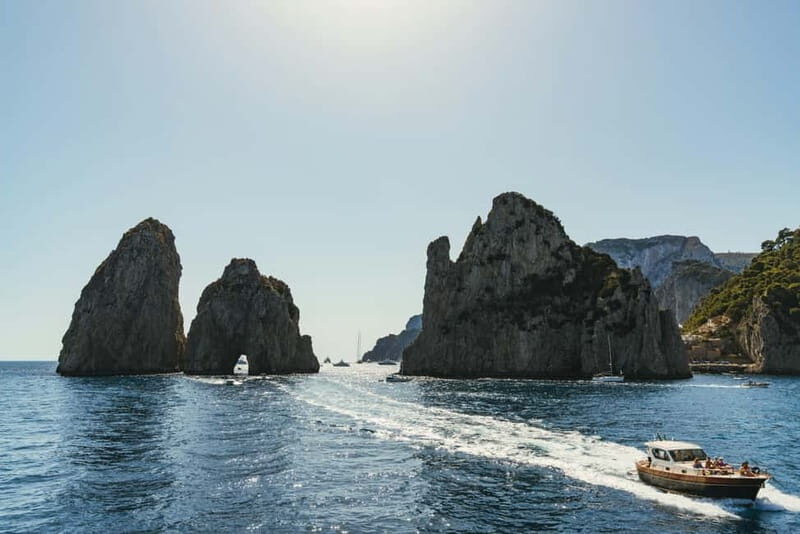 From Sorrento: Capri Boat Cruise with Swimming and Prosecco - From Sorrento to Punta Campanella: your day starts on local time