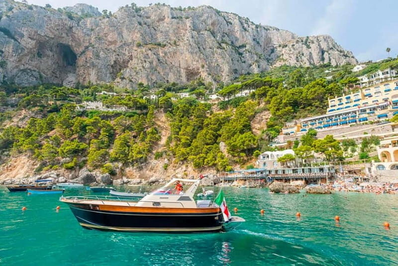 From Sorrento: Capri Boat Cruise with Swimming and Prosecco - Green Grotta: turquoise color and pirate-lore vibes