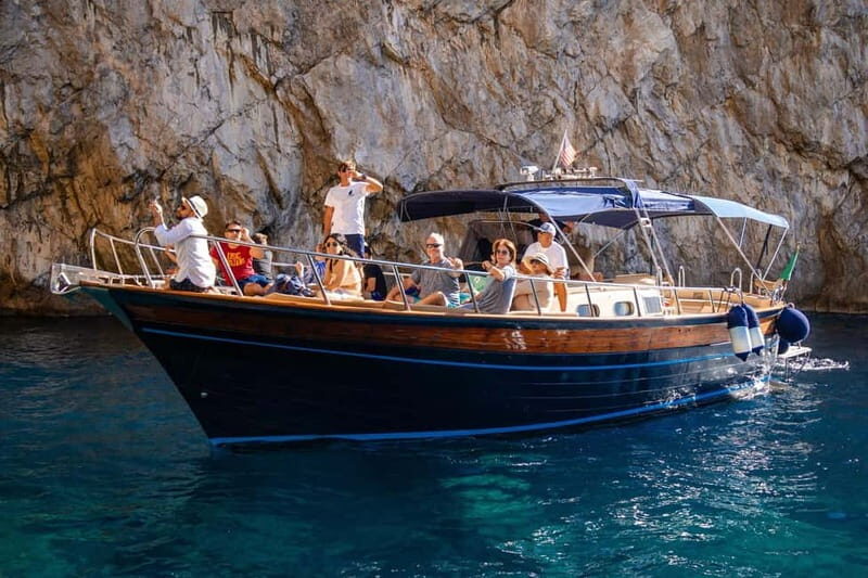 From Sorrento: Capri Small Group Boat Day Tour - Food and drinks on board: simple, not a full meal