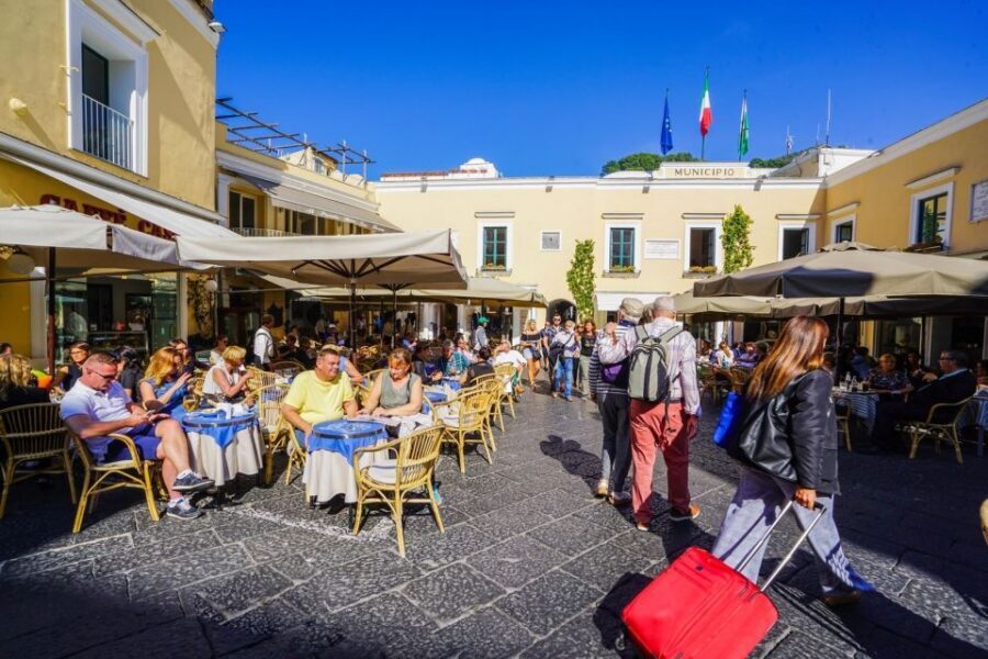 From Sorrento: Day Trip to Capri & Anacapri with Blue Grotto - Capri town by foot: Piazzetta, Via Camerelle, and Certosa San Giacomo