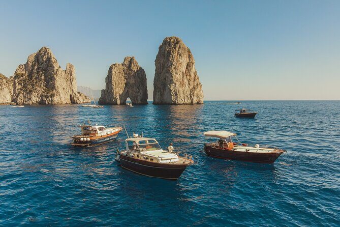 From Sorrento or Positano: Capri Island Private Boat VIP Tour - Cruising past Marina Grande and that 1st-century BC villa