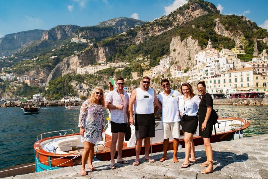 From Sorrento: Small-Group Amalfi Coast Boat Tour - Amalfi on your schedule: maritime republic, cliff views, and walking-light time