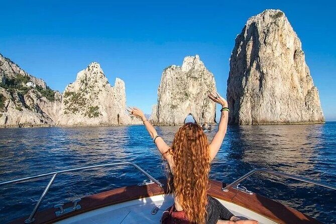Full Day Private Boat Tour to Capri from Positano - Capri swimming and lunch time at Marina Piccola