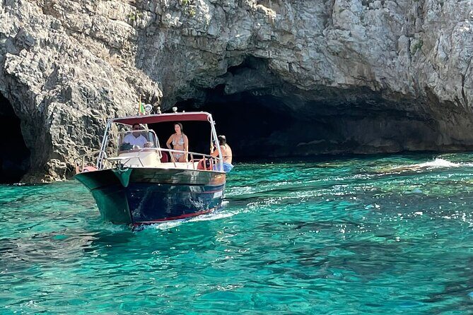 Half day around Capri (4 hours) - Stop 2: Grotta Verde—Green Water That Looks Like It’s Lit