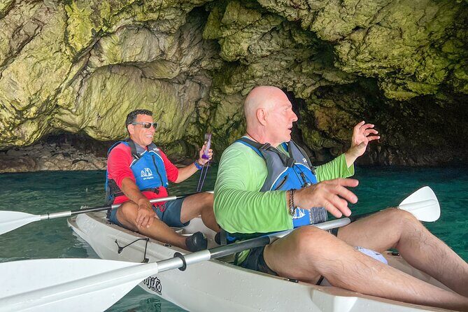 Kayak tour in Capri between caves and beaches. Photos included. - Grotta dell’Acqua and the Green Grotto Glow