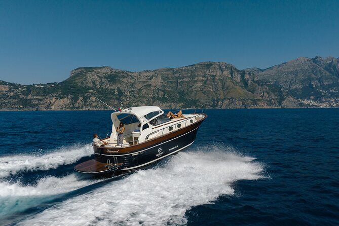 Private Amalfi Coast Tour in a Apreamare 38ft DIAMOND Boat - Positano for Two Hours: Gelato Runs and Spiaggia Grande Views