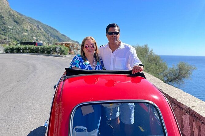 Private Amalfi Coast Vintage Fiat 500 Tour: Positano to Amalfi - Stop 2: Praiano through the window of a guide’s local context