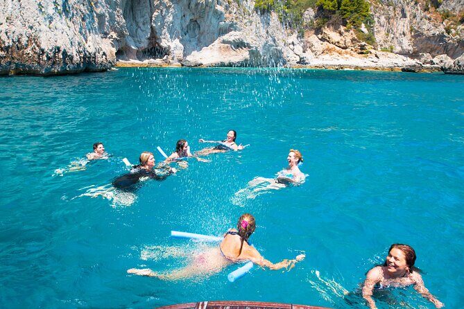 Private Boat Tour from Sorrento to Capri on a Classic Gozzo 8.50 - Capri from the water: the first look at what you came for
