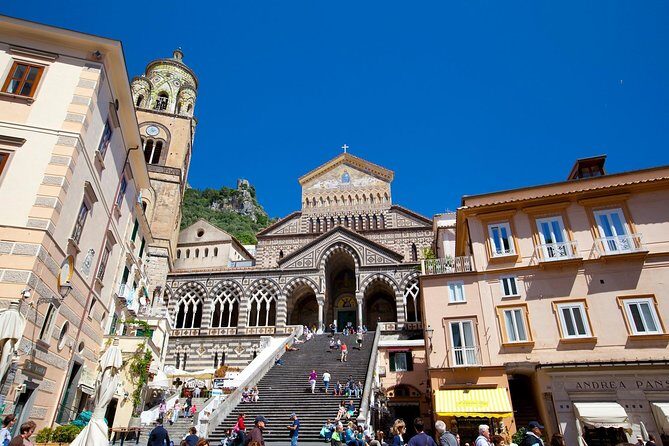 Private Tour: Positano, Amalfi & Ravello from Sorrento - Amalfi: cathedral steps, Byzantine-style details, and the Arsenal option