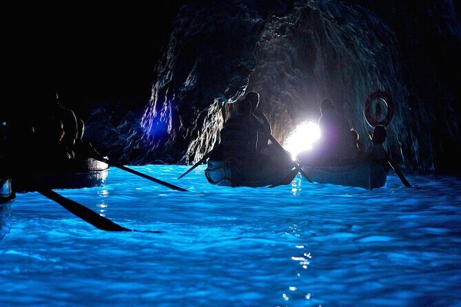 Small Group Boat Tour Capri & Blue Grotto with Swimming Stops - Sorrento coast sailing: Marina Grande, Roman ruins, and a waterfall bay