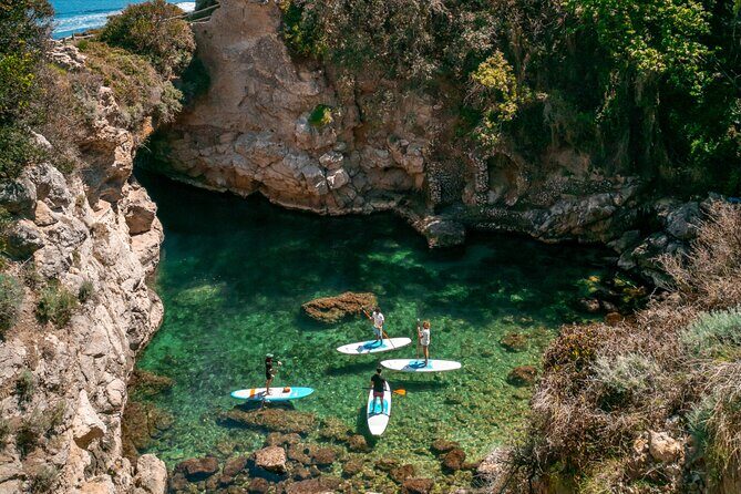 Small group paddle boarding tour to Bagni Regina Giovanna - Group size and meeting point: smoother than you expect