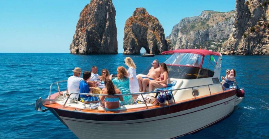 Sorrento: Capri and Blue Grotto Boat Cruise with Drinks - Capri by Boat: Faraglioni, Natural Arch, and the Cave Circuit