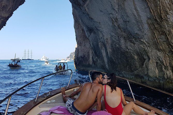 Sorrento: Capri Select Boat Trip with Swim, Drinks & Pick Up - The swim and snorkel break at Marina Piccola