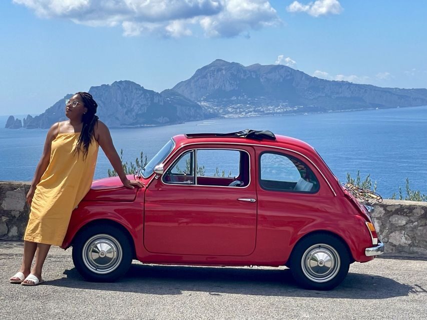 Sorrento Coast Couples Photo Tour by Vintage Fiat 500 - A vintage Fiat 500 photo tour is an easy way to get “real” couple pictures