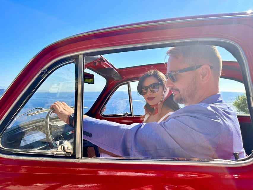 Sorrento Coast Couples Photo Tour by Vintage Fiat 500 - Piazzale Murat: the Capri-framing stop that makes the whole tour worth it