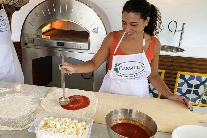 Sorrento Pizza School Activity in Italy - A pizza school on the Sorrento hills with Vesuvius as the view