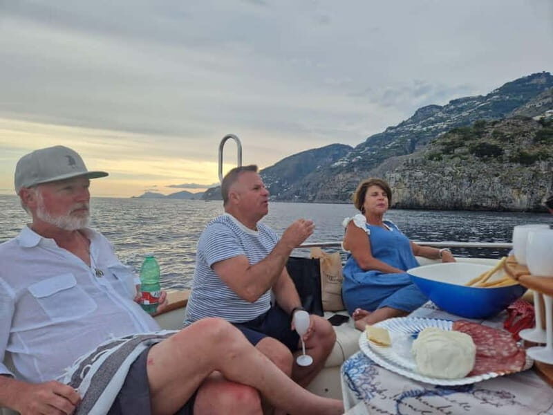 Sorrento: Sunset Coastal Boat Tour with Aperitif - Punta Lagno Waterfalls and the Swim/Snorkel Moment on Crystal Waters