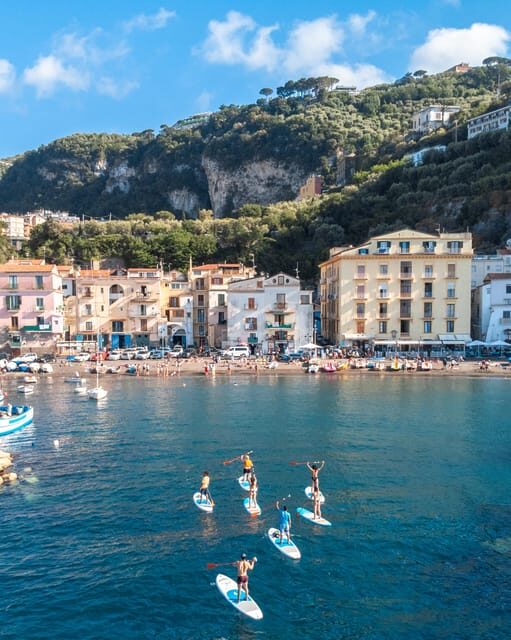 Sorrento: SUP Paddleboard Tour to Bagni Regina Giovanna - The planned flow: orientation, then out to coves and sea caves