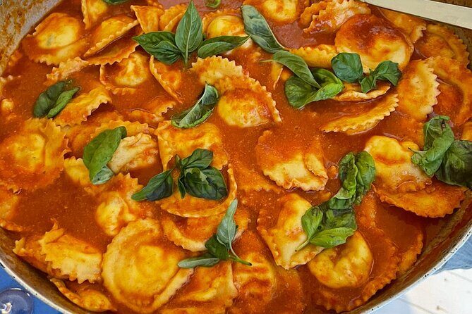 Sorrento Villa Cooking Class with Fresh Harvest Lunch - Three-course lunch with wine: eat it outside, family-style