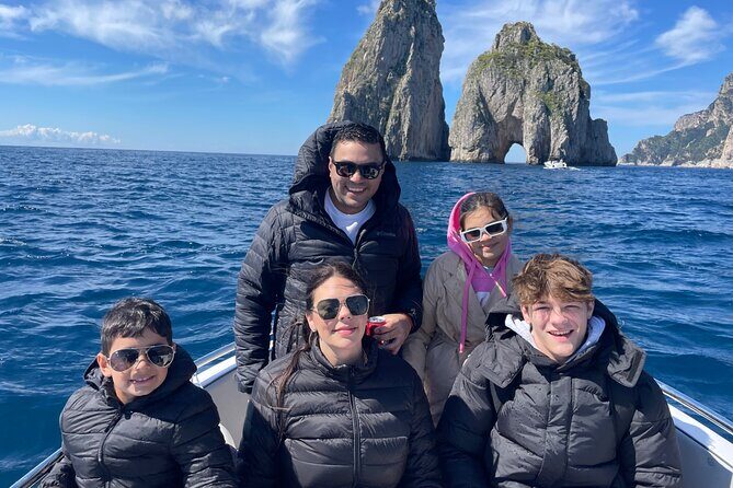 Sorrentomaxiboat tours to Capri - The part you’ll remember: swimming and snorkeling on Capri waters