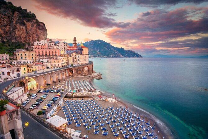 Sunset boat tour of the Amalfi Coast - Stop 1: Il Duoglio Spiaggia, Amalfi views, and the Sant’Andrea sea cave